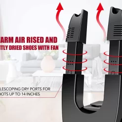 Manledio Portable Electric Shoes Boots Dryer and Warmer with Folding and Drying Adjustable Rack