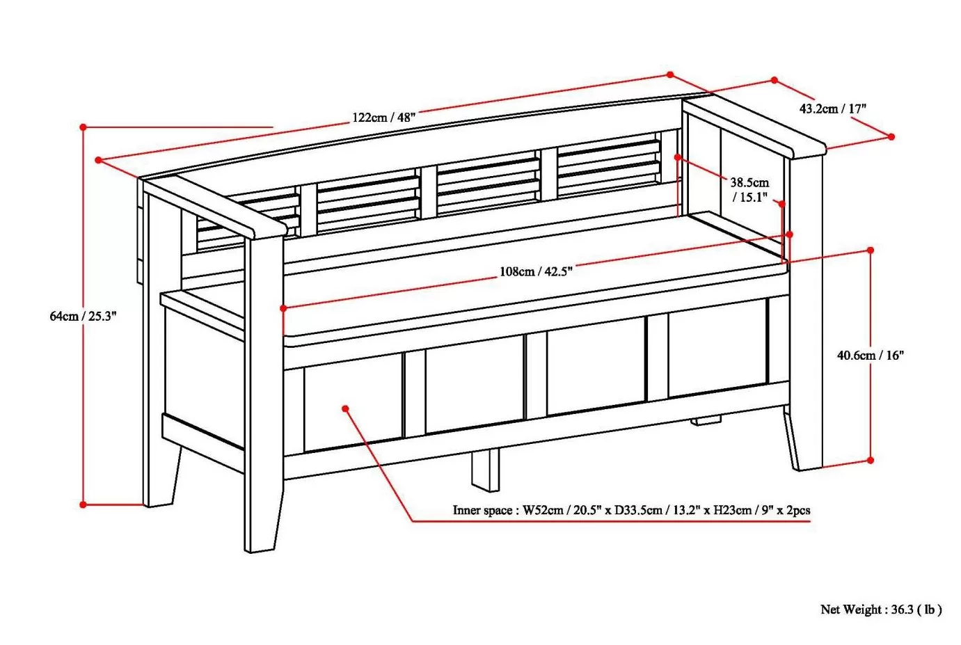 SIMPLIHOME Adams SOLID WOOD 48 Inch Wide Contemporary Entryway Storage Bench with Safety Hinge