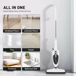 Secura Steam Mop 10-in-1 Convenient Detachable Steam Cleaner