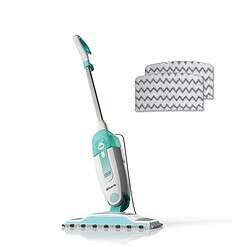 Shark S1000 Steam Mop with 2 Dirt Grip Pads, Lightweight, White/Seafoam