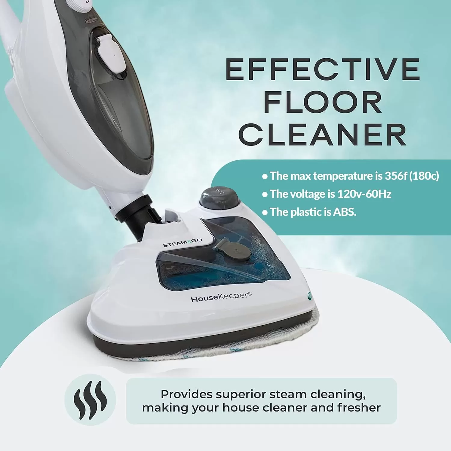 Steam and Go Steam Mop Floor Steamer with Handheld Steam Cleaner for Tile and Grout