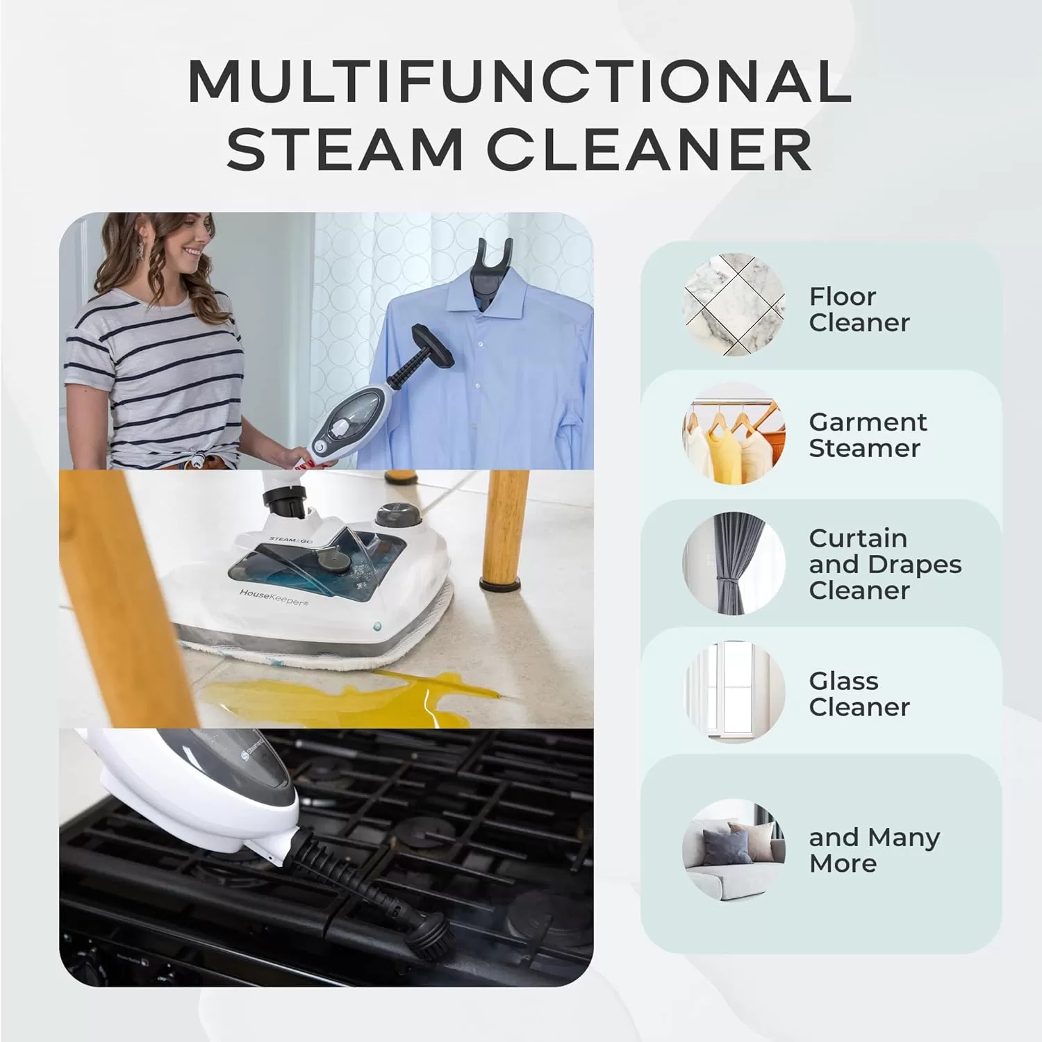 Steam and Go Steam Mop Floor Steamer with Handheld Steam Cleaner for Tile and Grout
