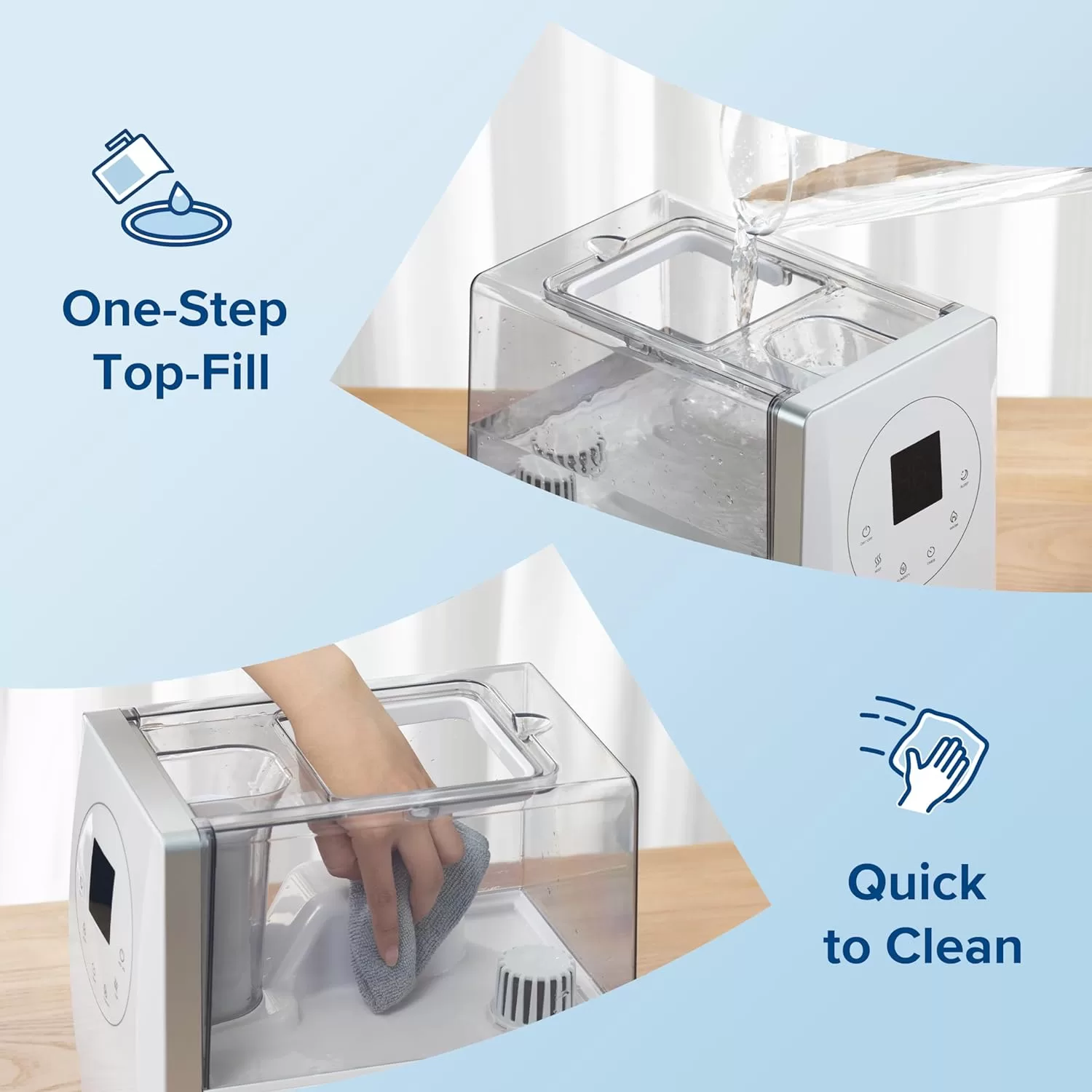 LEVOIT LV600S Smart Warm and Cool Mist Humidifiers for Home Bedroom Large Room - Quiet Sleep Mode