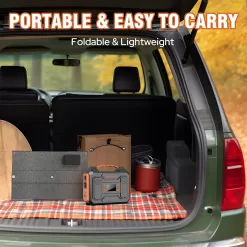 ZeroKor Portable Solar Generator, 300W Portable Power Station with Foldable 60W Solar Panel