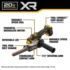 DEWALT 20V MAX XTREME Cordless Bandfile Power Tool Belt Sander, Bare Tool Only (DCM200B)