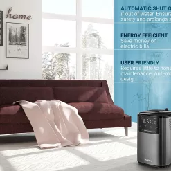 Hupro Top Fill Cool Mist & Warm Mist Humidifier for Large Room Home Bedroom Living Room 4L Big Capacity