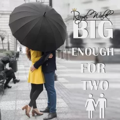 Royal Walk Windproof Large Umbrella for Rain 54 Inch Automatic Open for 2 Persons