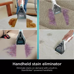 Shark PX201 StainStriker Portable Carpet & Upholstery Cleaner, Spot, Stain, & Odor Eliminator, White