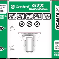 Castrol GTX High Mileage 10W-30 Synthetic Blend Motor Oil, 6 Gallon Enviro-Pack