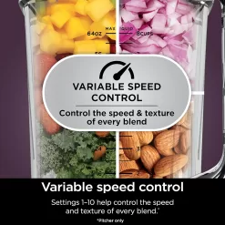 Ninja TB401 Detect Kitchen System Power Blender + Processor Pro, BlendSense Technology, Blender, Chopping & Smoothies, Black