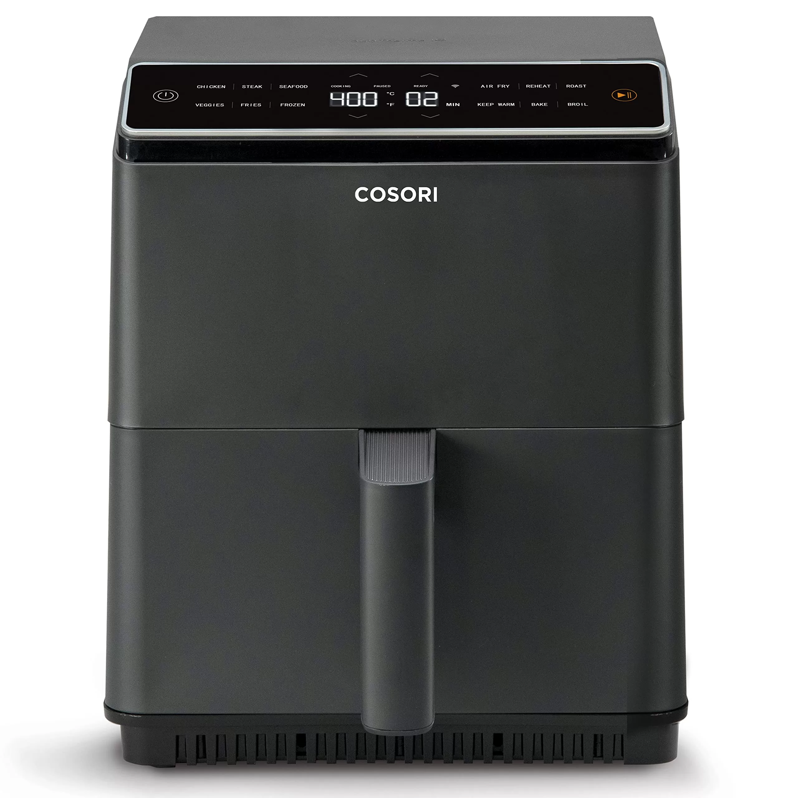 COSORI Pro III Air Fryer Dual Blaze, 6.8-Quart, Precise Temps Prevent Overcooking, 1750W, Dark gray
