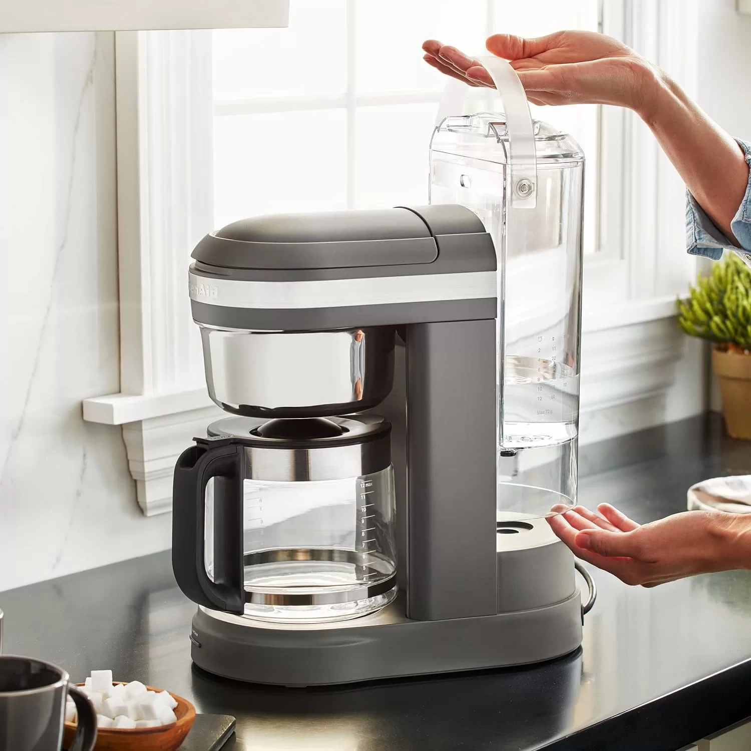 KitchenAid KCM1209DG Drip Coffee Maker, 12 Cup, Matte Grey