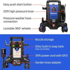 Westinghouse ePX3100 Electric Pressure Washer, 2300 Max PSI 1.76 Max GPM