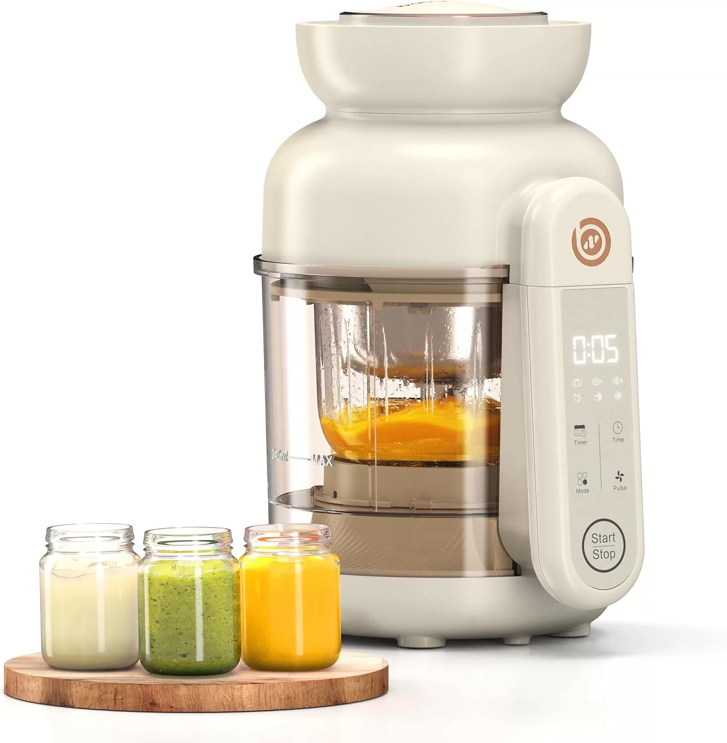 BABYNUTRI Auto Glass Baby Food Maker, Baby Food processor, Blender & Steamer
