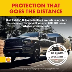 Shell Rotella T5 Synthetic Blend 10W-30 Diesel Engine Oil (1-Gallon, Case of 3)