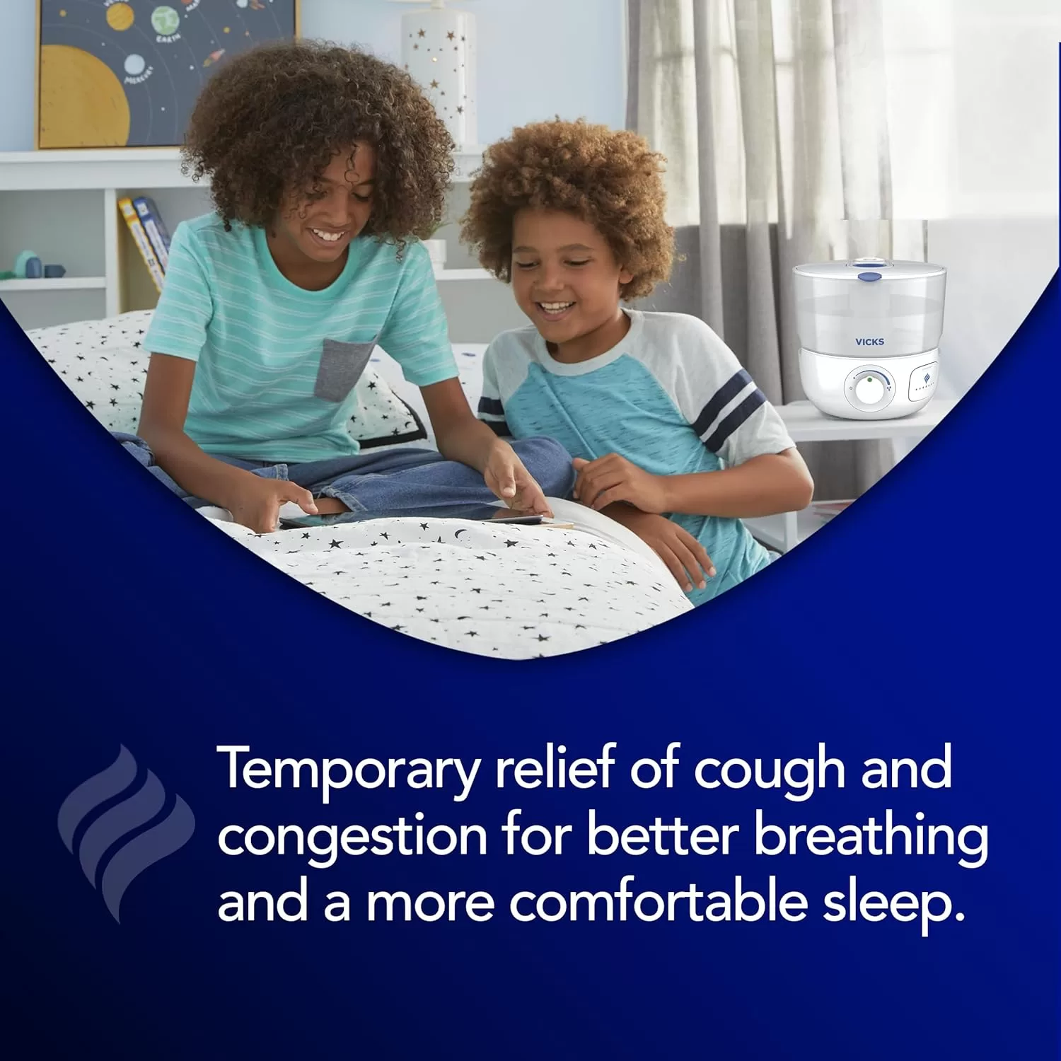 PUR Vicks EasyCare+ Top Fill Filter-Free Cool Mist Humidifier, White