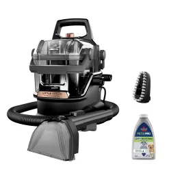 BISSELL Little Green HydroSteam Multi-Purpose Portable Carpet and Upholstery Cleaner, Black and Copper Harbor