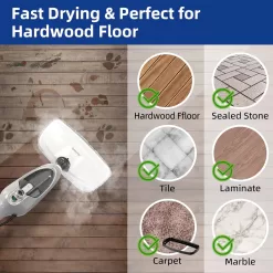 GorFanty Steam Mop - 10-in-1 MultiPurpose Handheld Steam Cleaner Detachable Floor Steamer