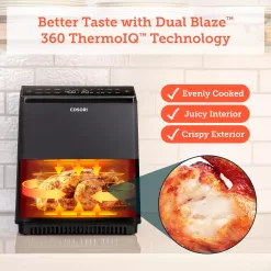 COSORI Pro III Air Fryer Dual Blaze, 6.8-Quart, Precise Temps Prevent Overcooking, 1750W, Dark gray