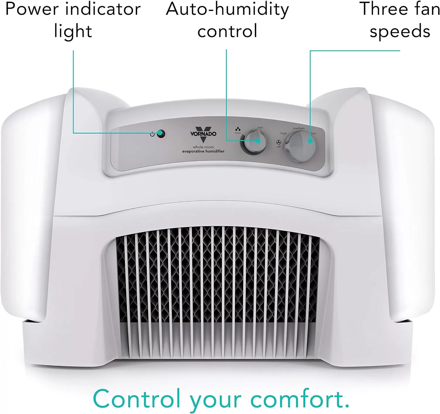 Vornado Evap40 4-Gallon Evaporative Humidifier with Adjustable Humidistat and 3 Speeds