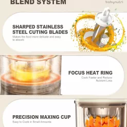 BABYNUTRI Auto Glass Baby Food Maker, Baby Food processor, Blender & Steamer
