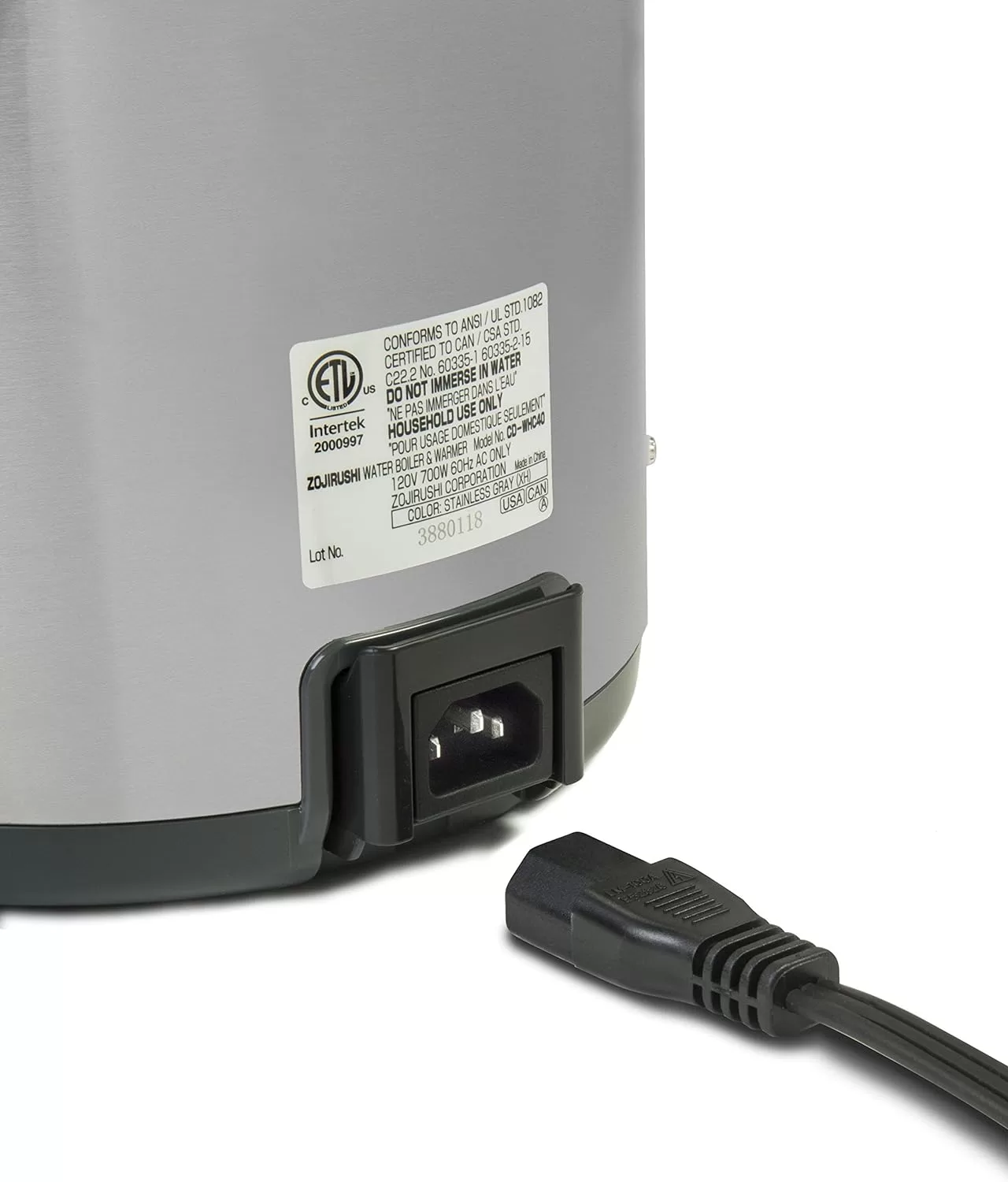 Zojirushi CD-WHC40XH Micom Water Boiler & Warmer, 135 oz, Stainless Gray