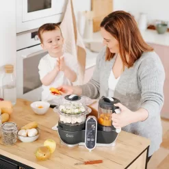 Babymoov Duo Meal Station Food Maker 6 in 1 Food Processor with Steam Cooker