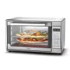 Oster Air Fryer Oven, 10-in-1 Countertop Toaster Oven Air Fryer Combo, 10.5" x 13" Fits 2 Large Pizzas, Stainless Steel,Silver