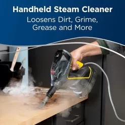 BISSELL Power Steamer Heavy Duty 3-in-1 Steam Mop and Handheld SteamShot, Black, 2685A