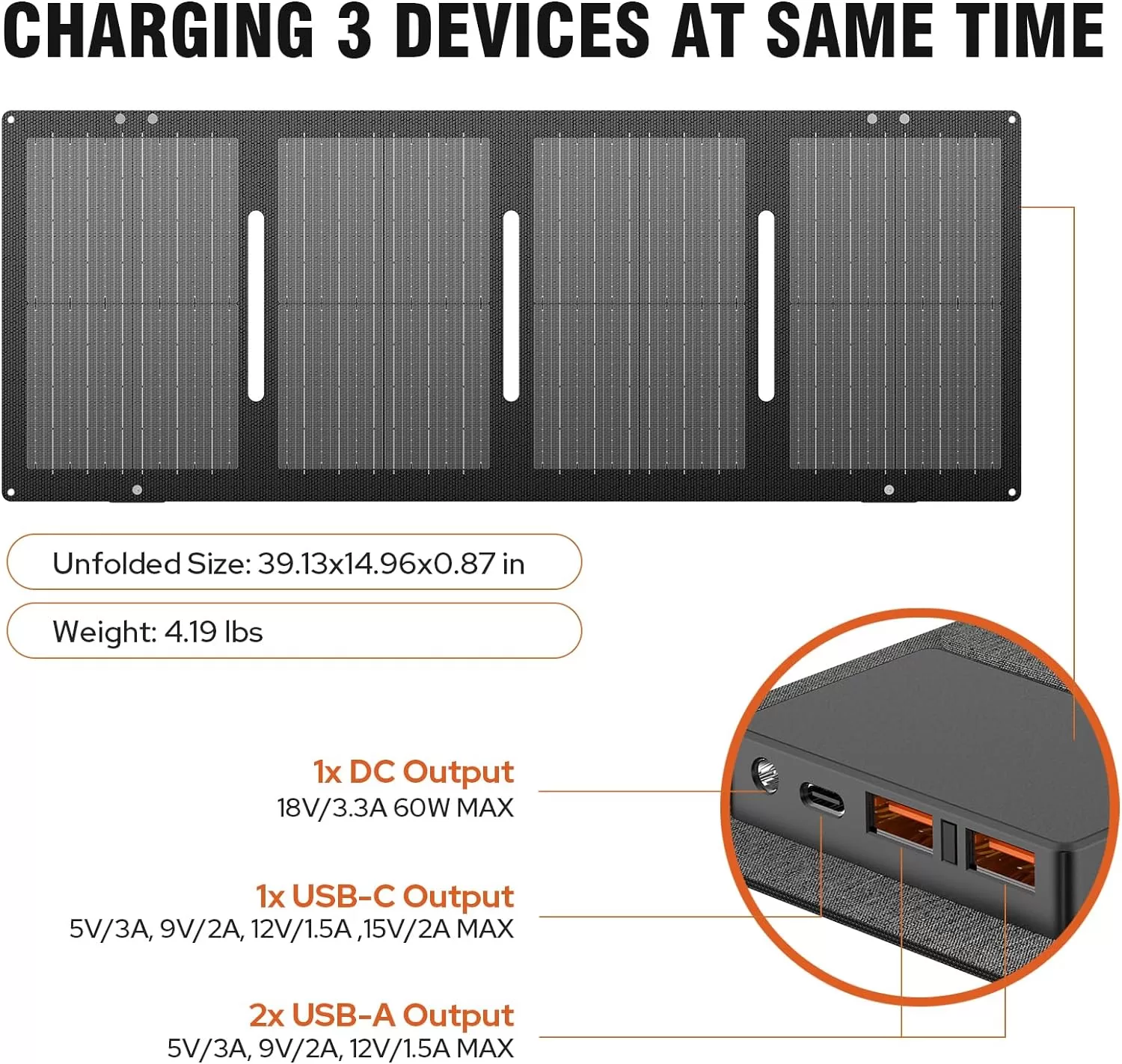 ZeroKor Portable Solar Generator, 300W Portable Power Station with Foldable 60W Solar Panel