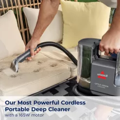 BISSELL Little Green Cordless Multi-Purpose Portable Deep Carpet and Upholstery Cleaner, 3682
