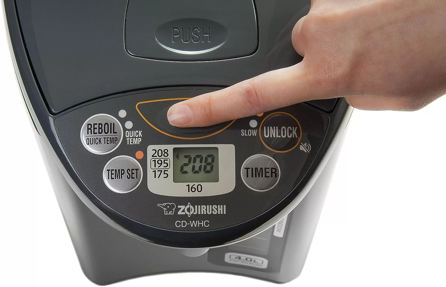 Zojirushi CD-WHC40XH Micom Water Boiler & Warmer, 135 oz, Stainless Gray