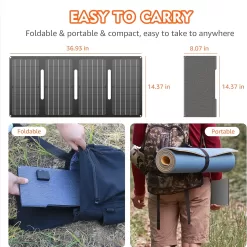 Apowking 146Wh Portable Power Bank with AC Outlet & 40W Foldable Solar Panel