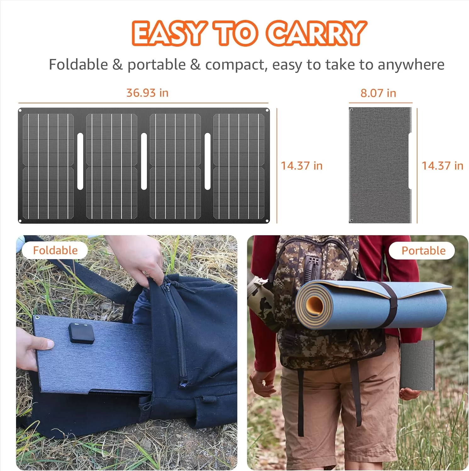 Apowking 146Wh Portable Power Bank with AC Outlet & 40W Foldable Solar Panel