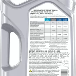 Shell Rotella T5 Synthetic Blend 10W-30 Diesel Engine Oil (1-Gallon, Case of 3)