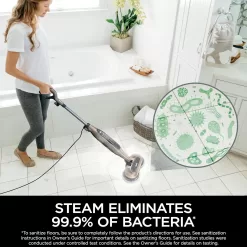 Shark S7001 Mop, Scrub & Sanitize at The Same Time, Designed for Hard Floors, Gold, 13.7 in L x 6.75 in W x 46.5 in H