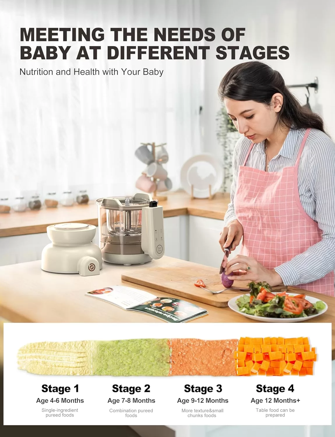 BABYNUTRI Auto Glass Baby Food Maker, Baby Food processor, Blender & Steamer