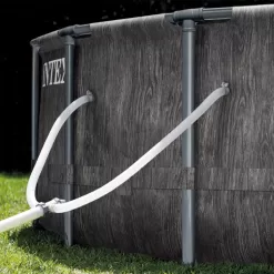 Intex Greywood Prism Frame 12 Foot x 30 Inch Round Above Ground Outdoor Swimming Pool