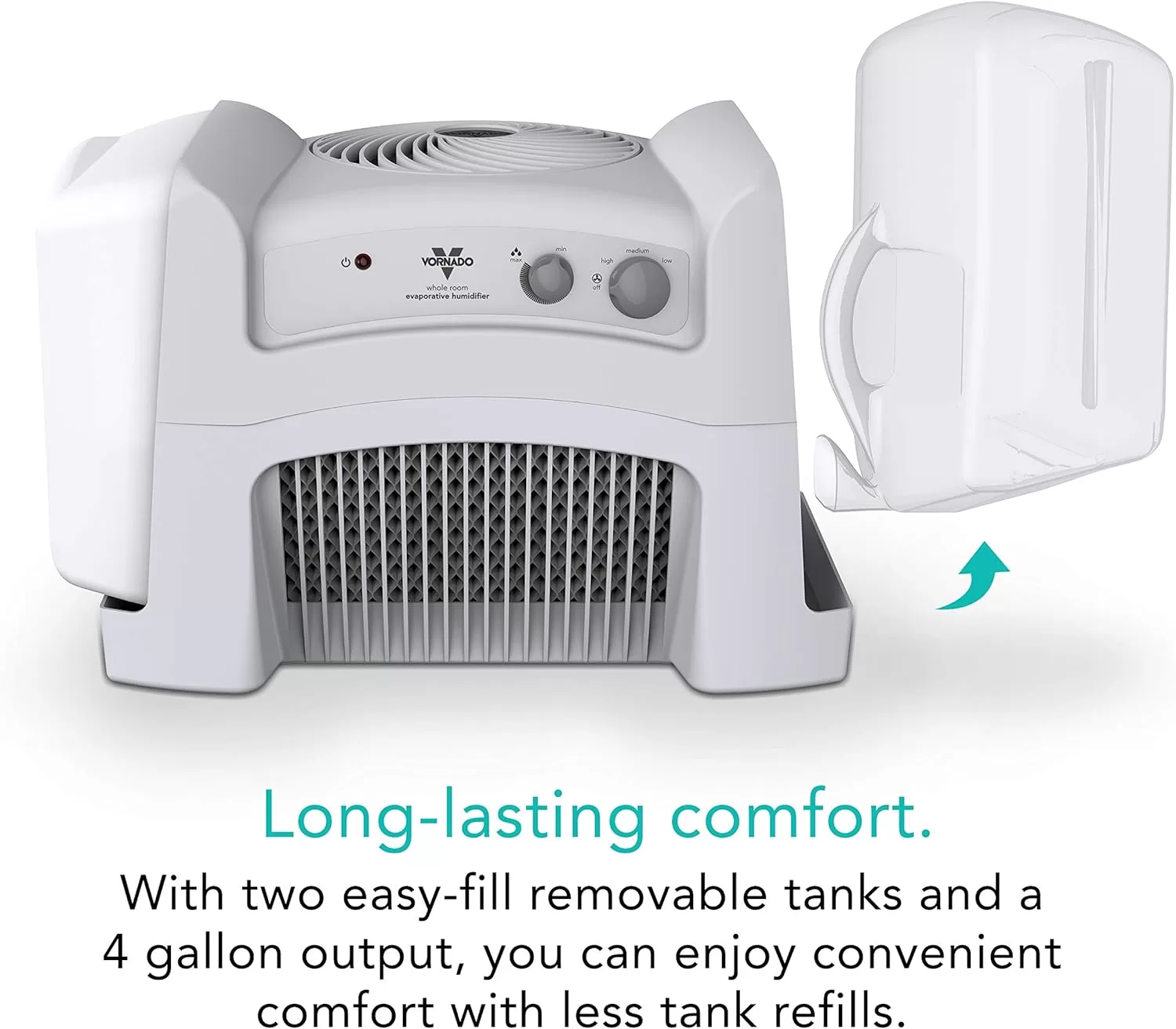 Vornado Evap40 4-Gallon Evaporative Humidifier with Adjustable Humidistat and 3 Speeds