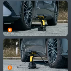 AstroAI Tire Inflator Air Compressor Cordless with 20V Rechargeable Li-ion Battery 150 PSI Portable Handheld Air Pump