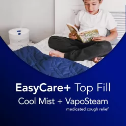 PUR Vicks EasyCare+ Top Fill Filter-Free Cool Mist Humidifier, White