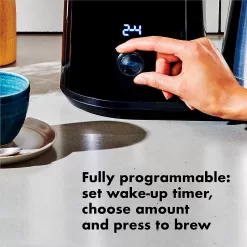 OXO Brew 9 Cup Stainless Steel Coffee Maker, Silver, Black