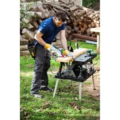 Keter Portable Folding Work Table Tool Storage Stand Workbench with 12 Inch Wood Clamps