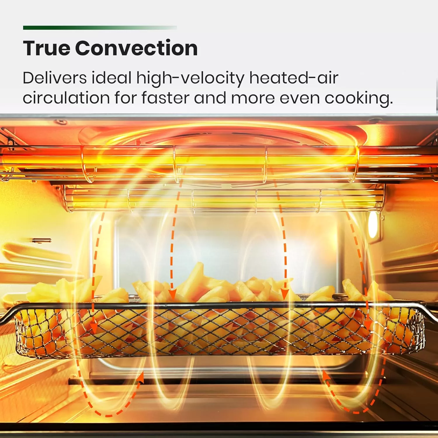VAL CUCINA Infrared Heating Air Fryer Toaster Oven, Extra Large Countertop Convection Oven 10-in-1 Combo, Metalic Gray Color