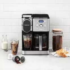 Cuisinart Coffee Maker, 12-Cup Glass Carafe, Automatic Hot & Iced Coffee Maker, Single Server Brewer, Stainless Steel, SS-16