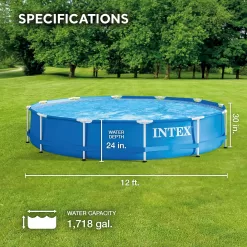 INTEX 28210EH 12ft x 30in Metal Frame Pool