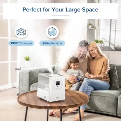 LEVOIT Humidifiers for Bedroom Large Room Home, 6L Warm and Cool Mist Ultrasonic Air Vaporizer, White