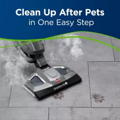 Bissell Symphony Pet Steam Mop and Steam Vacuum Cleaner for Hardwood and Tile Floors, 1543A,Purple, Sky Blue