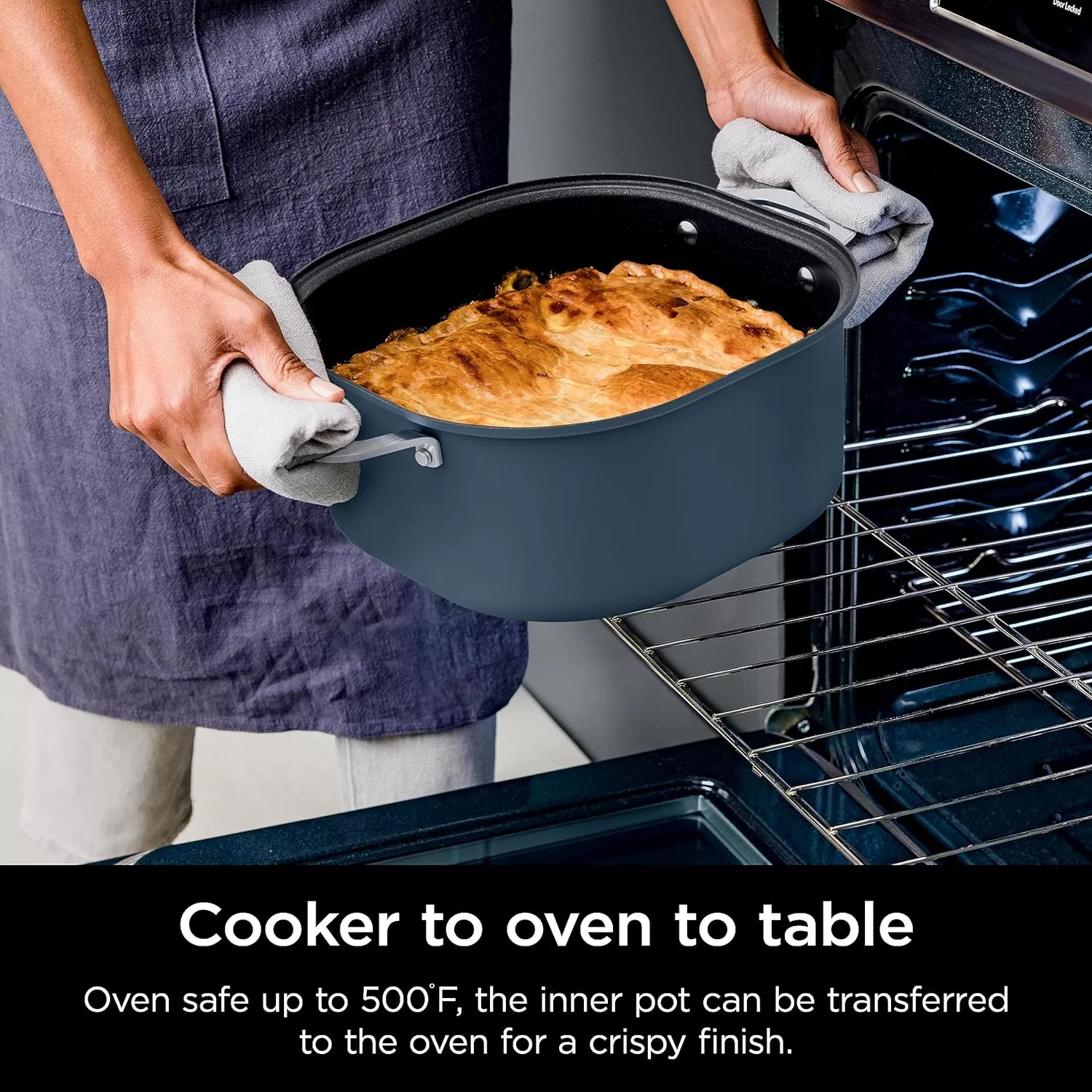 Ninja MC1101 Foodi Everyday Possible Cooker Pro, 8-in-1 Versatility, 6.5 QT, Midnight Blue