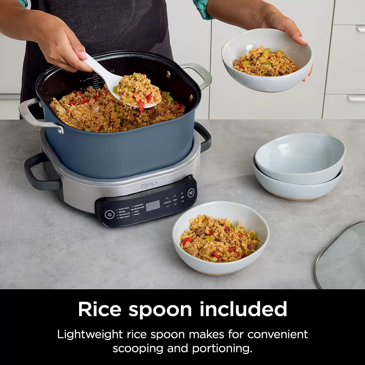 Ninja MC1101 Foodi Everyday Possible Cooker Pro, 8-in-1 Versatility, 6.5 QT, Midnight Blue